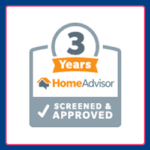 3 Years Home Advisor Screened Approved award for residential plumbers